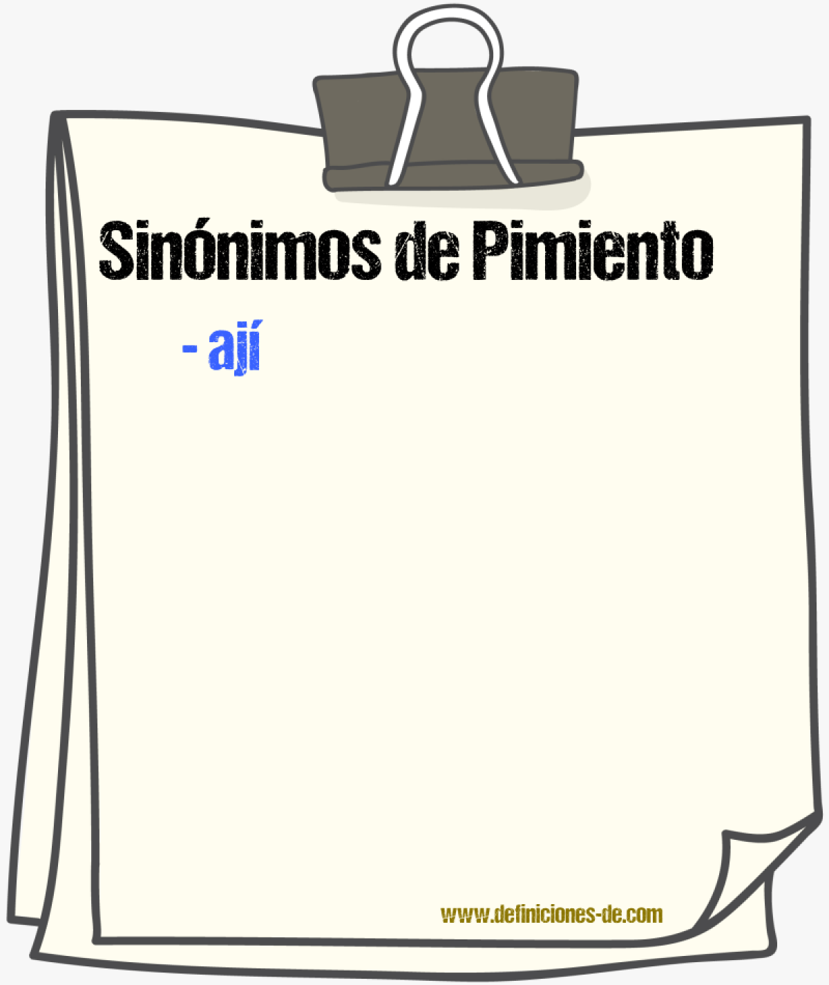 Sinnimos de pimiento