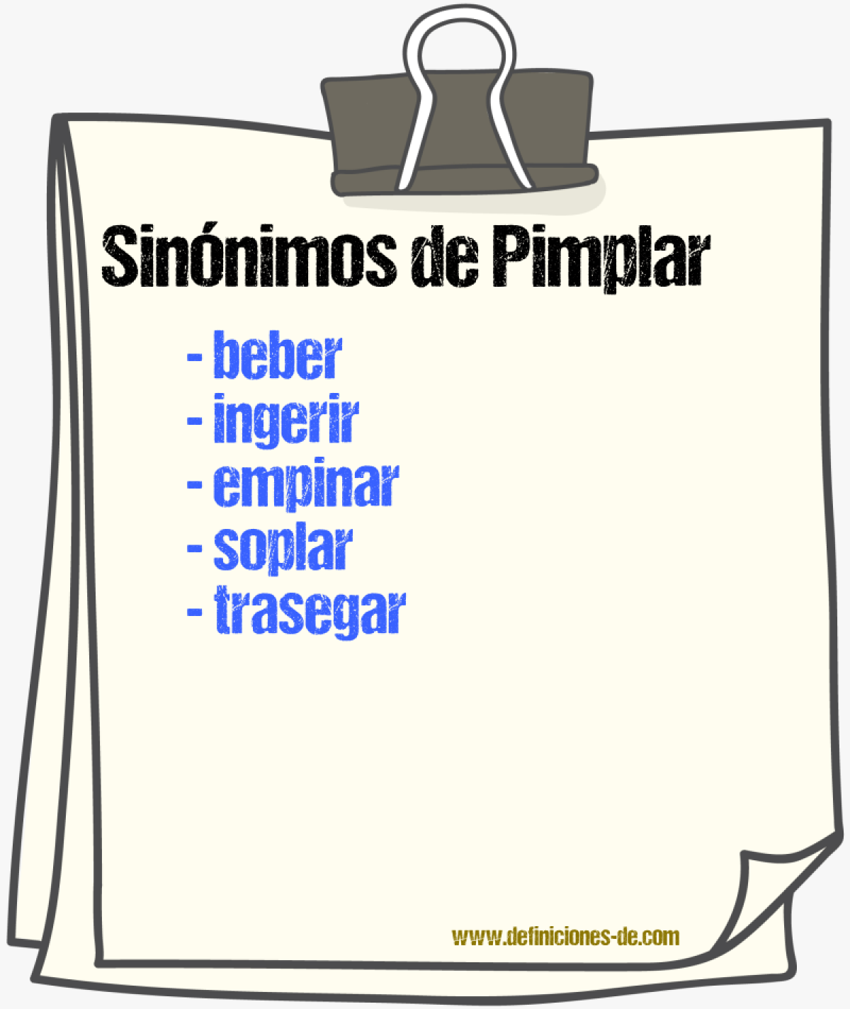 Sinnimos de pimplar