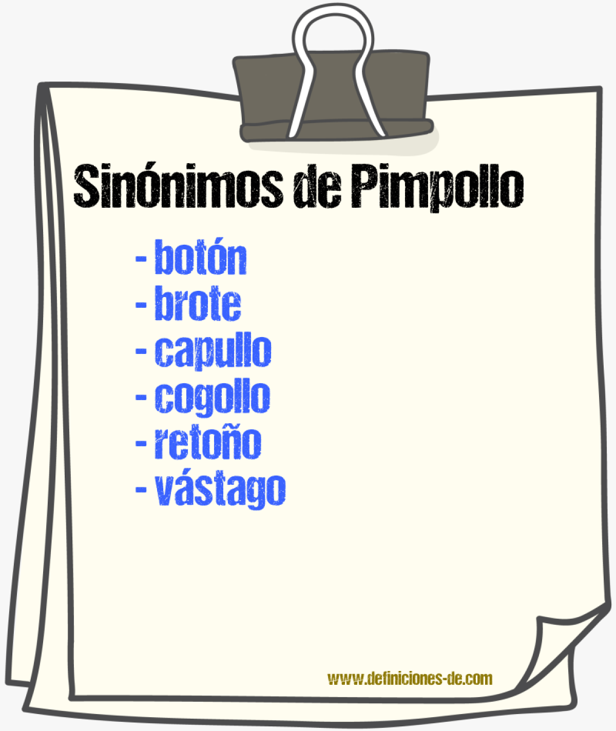 Sinnimos de pimpollo