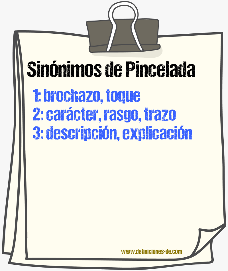 Sinnimos de pincelada