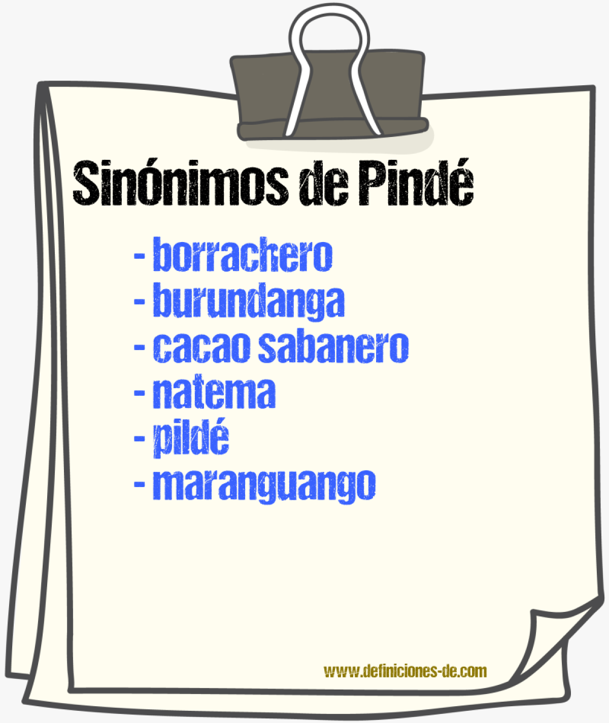 Sinnimos de pind