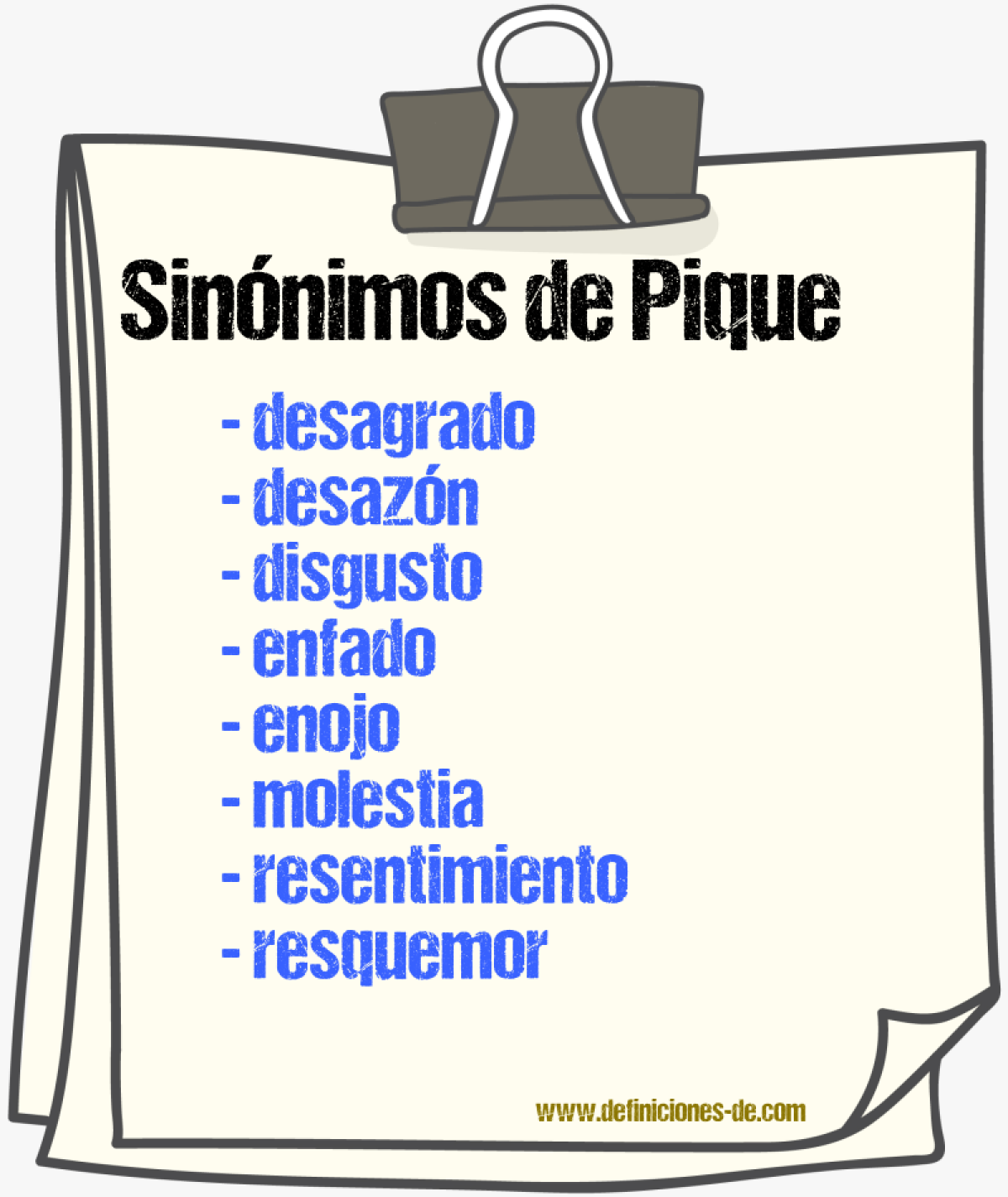 Sinnimos de pique