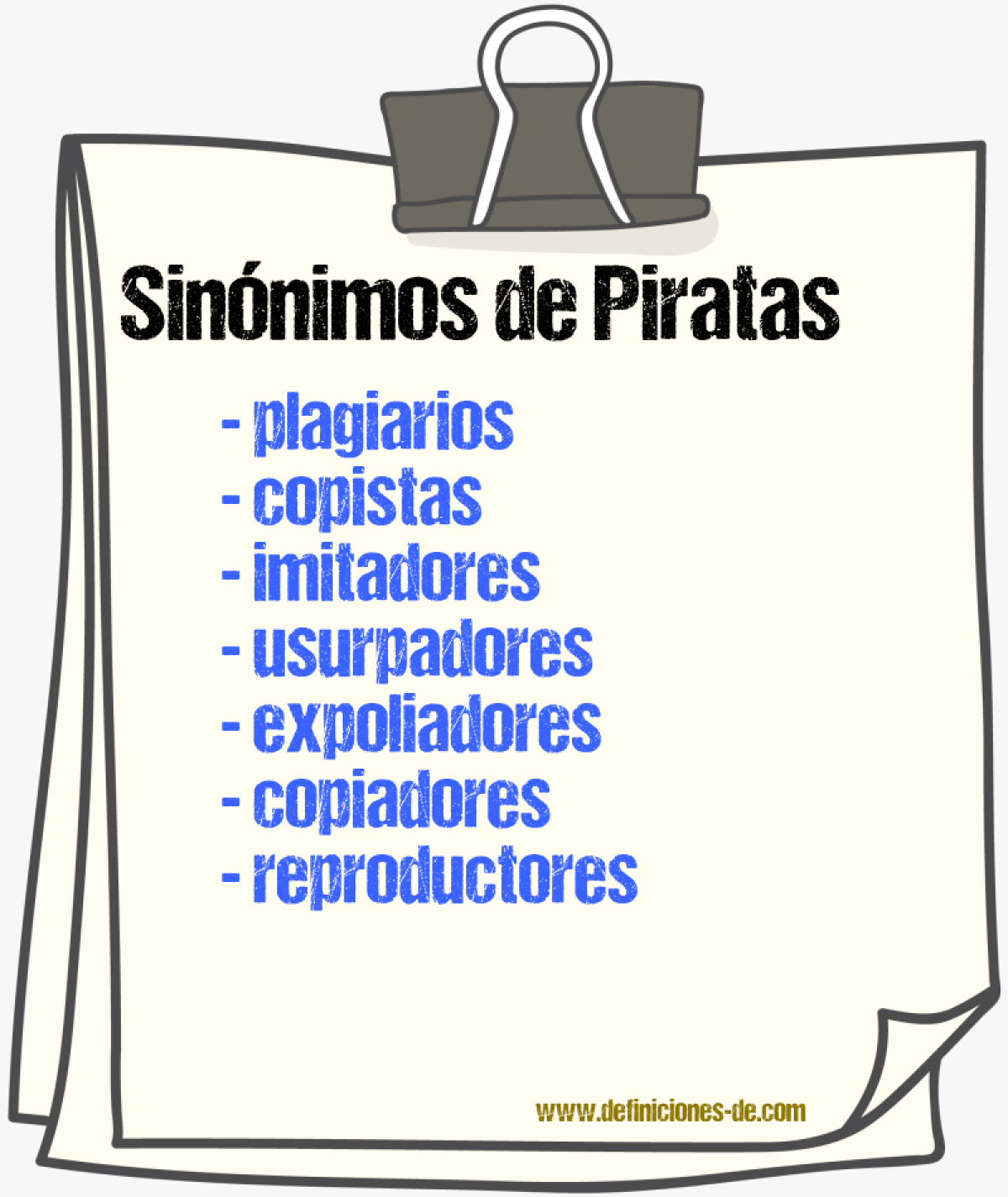 Sinónimos de piratas