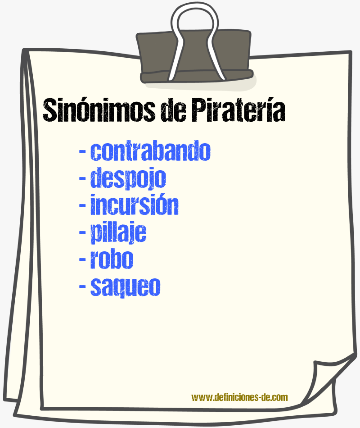 Sinnimos de piratera