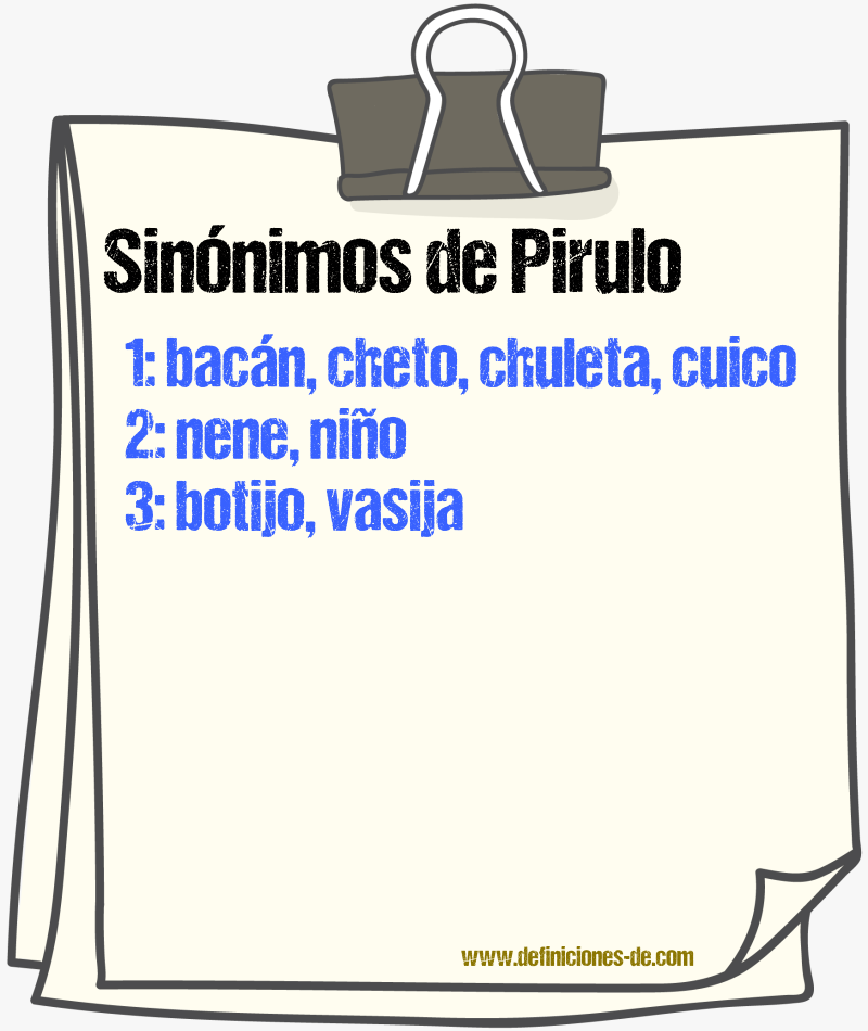 Sinnimos de pirulo