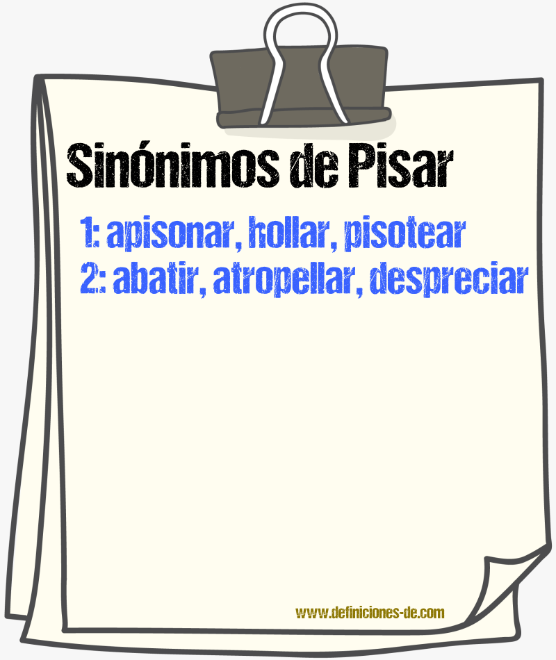 Sinnimos de pisar