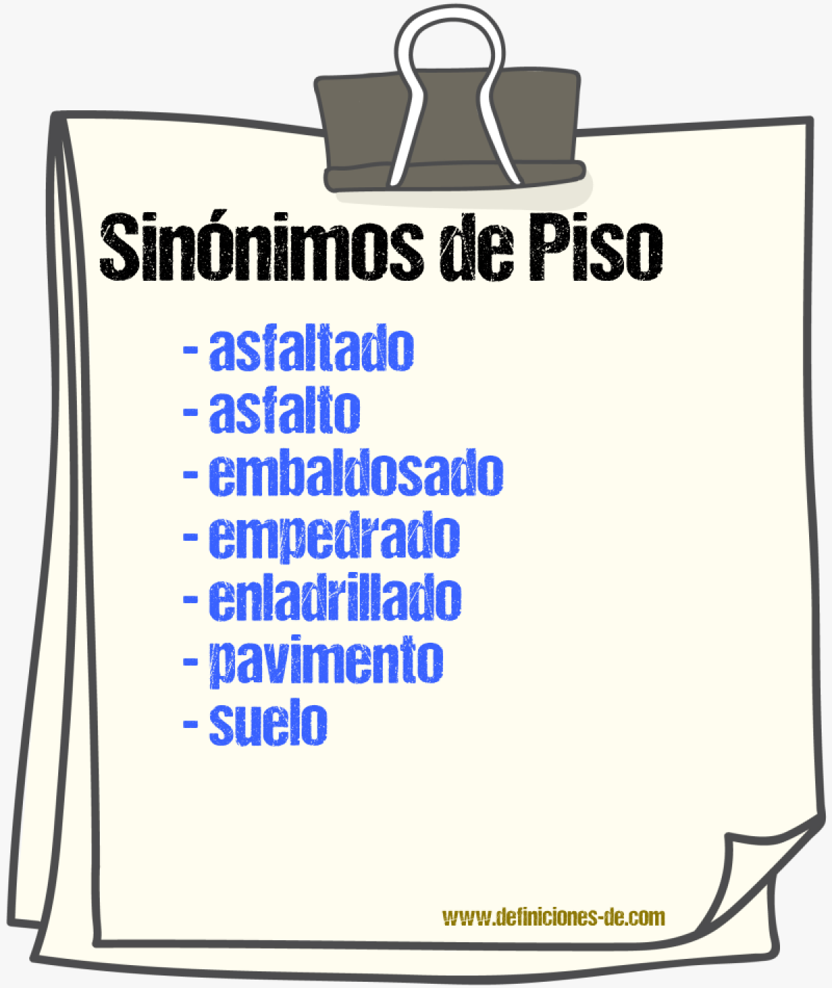 Sinnimos de piso