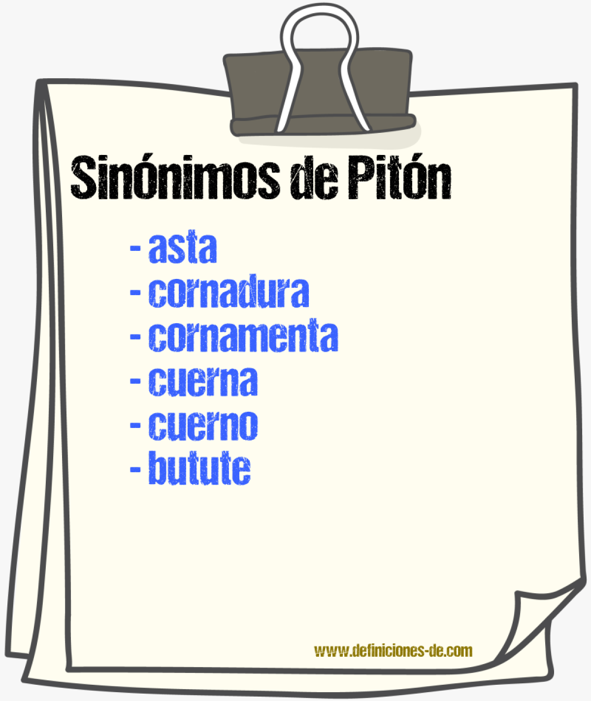 Sinnimos de pitn