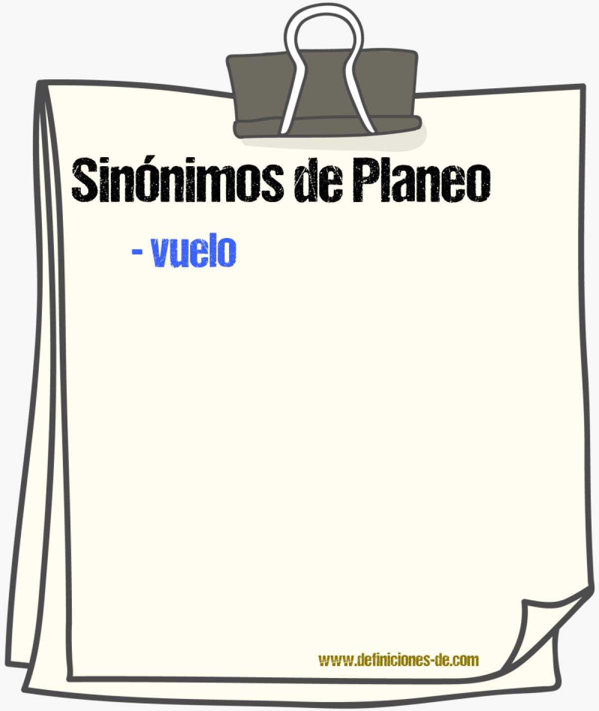 Sinnimos de planeo