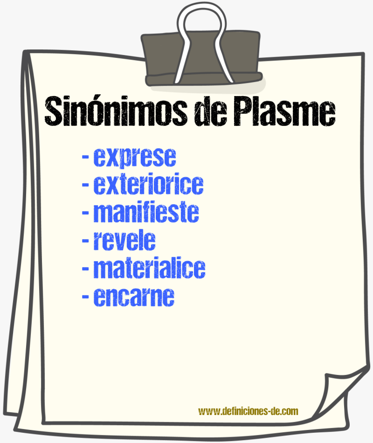 Sinónimos de plasme