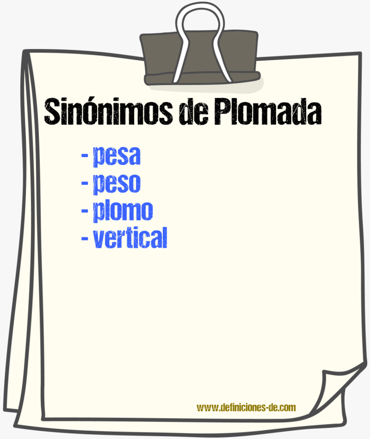 Sinnimos de plomada