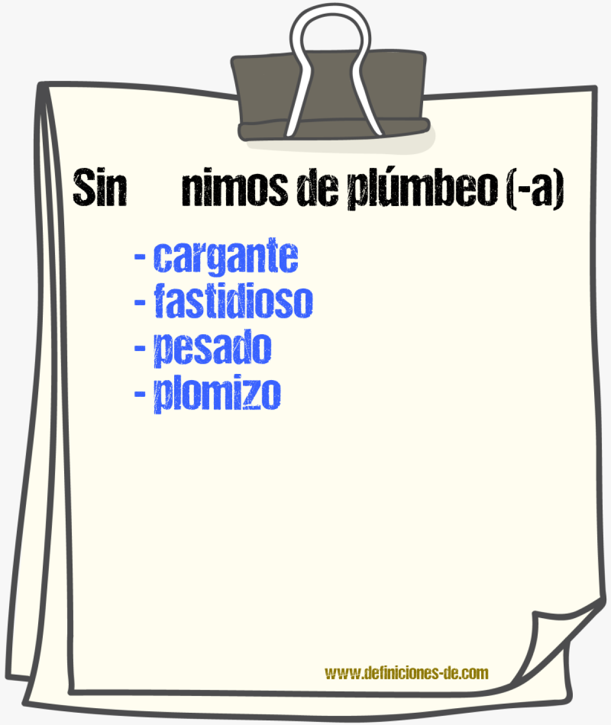 Sinnimos de plmbeo