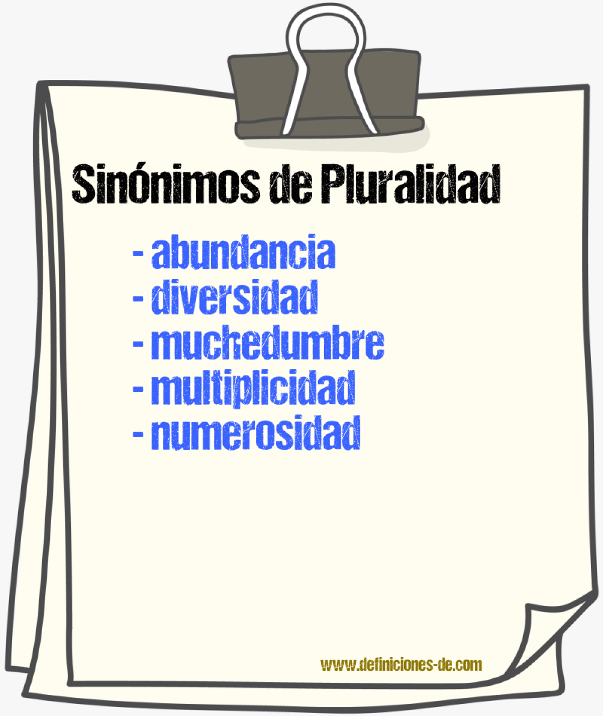 Sinnimos de pluralidad