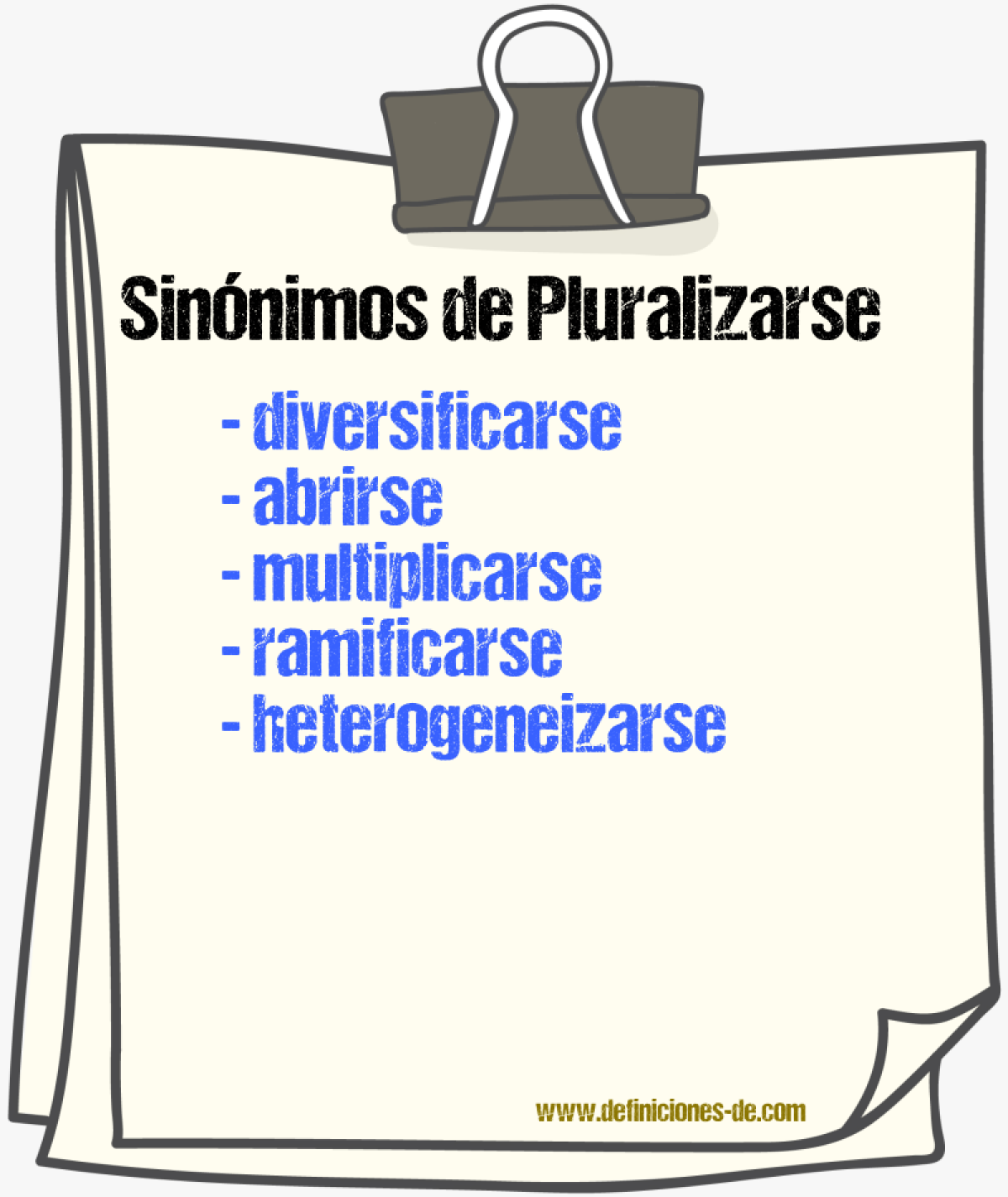 Sinónimos de pluralizarse