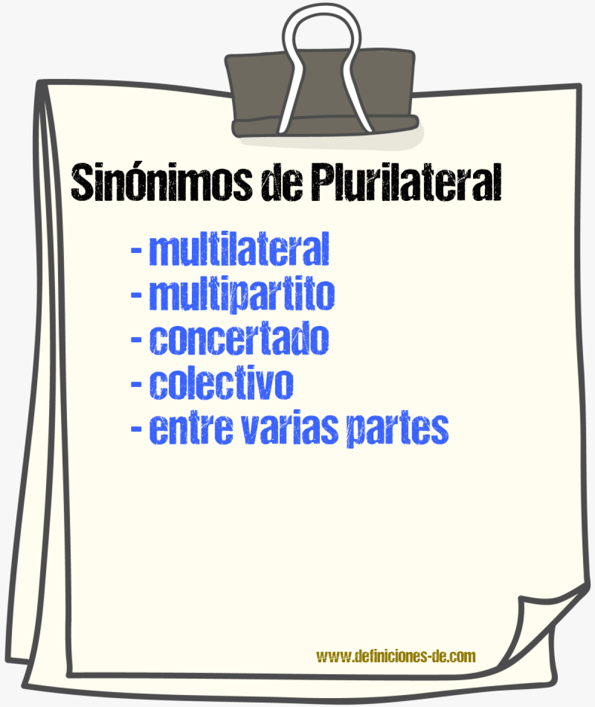 Sinónimos de plurilateral