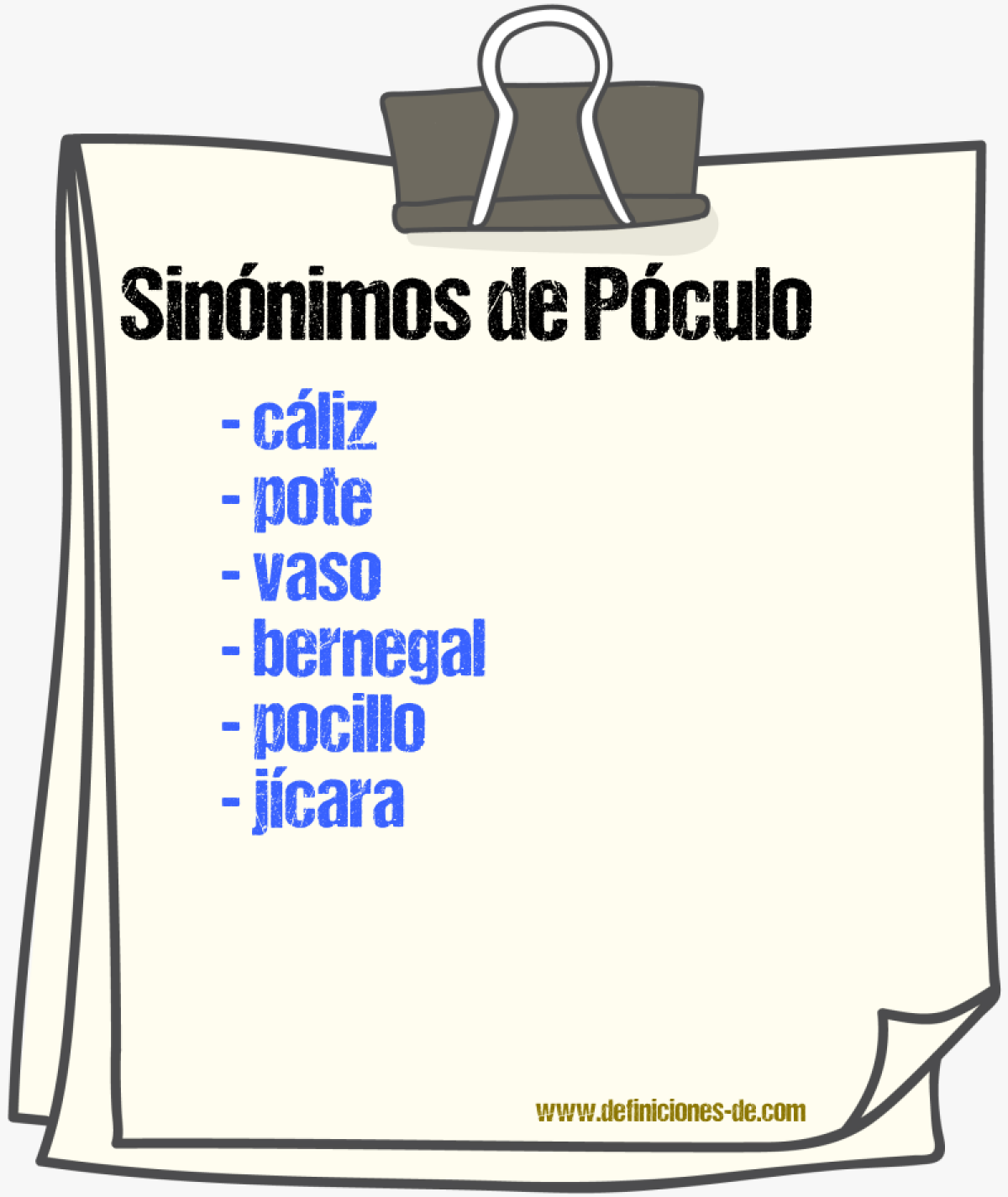 Sinnimos de pculo