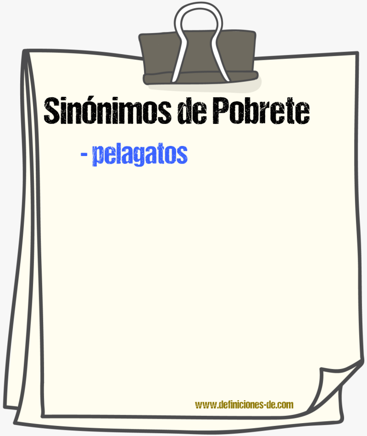 Sinnimos de pobrete