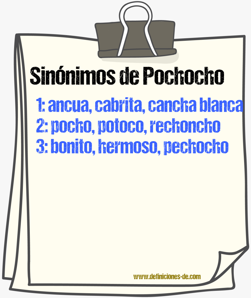 Sinnimos de pochocho