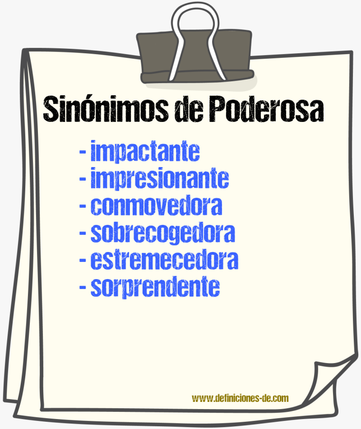 Sinónimos de poderosa