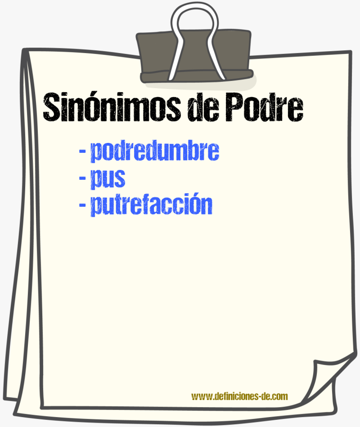 Sinnimos de podre