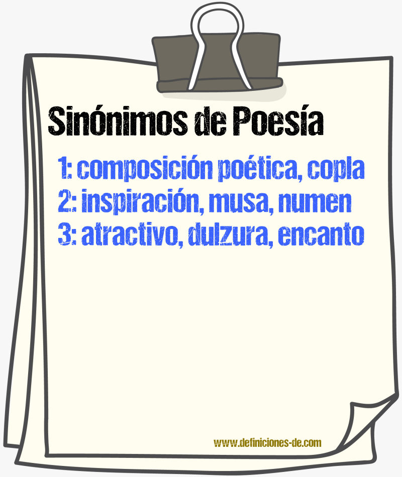 Sinnimos de poesa