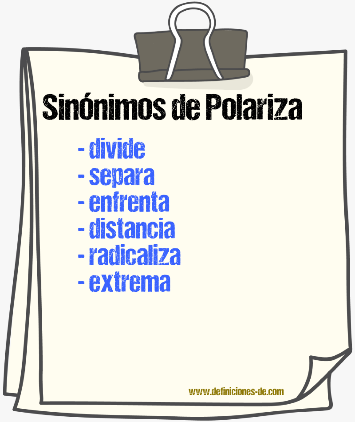 Sinónimos de polariza