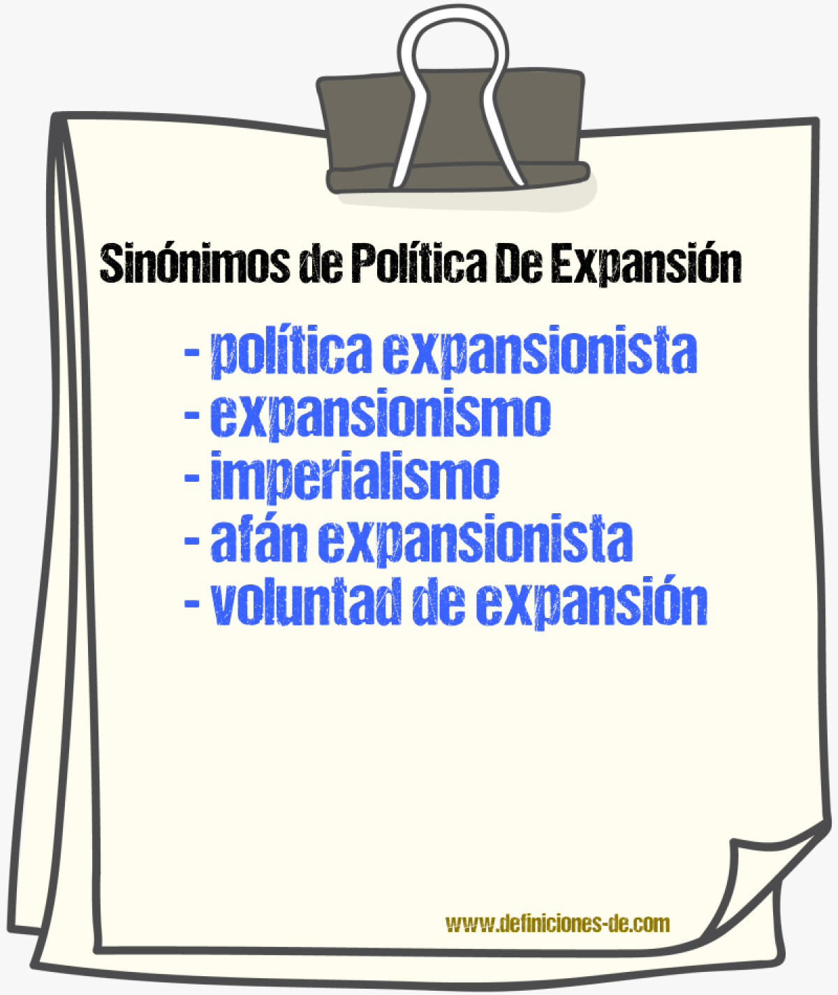 Sinónimos de política de expansión