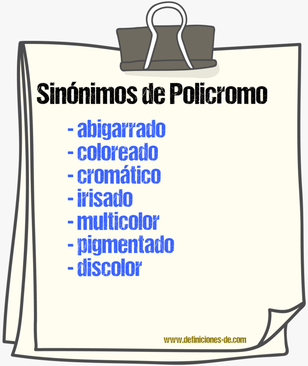 Sinnimos de policromo