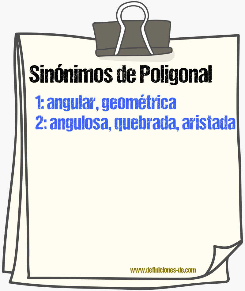 Sinónimos de poligonal