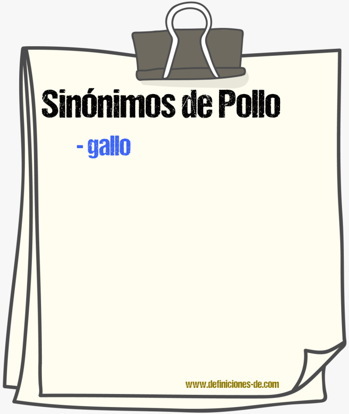 Sinnimos de pollo