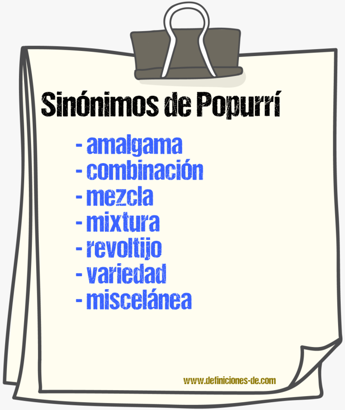 Sinnimos de popurr