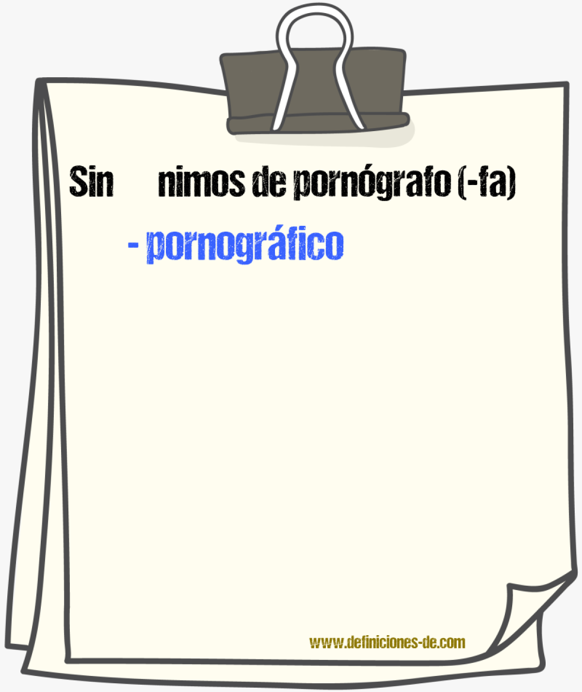 Sinnimos de porngrafo