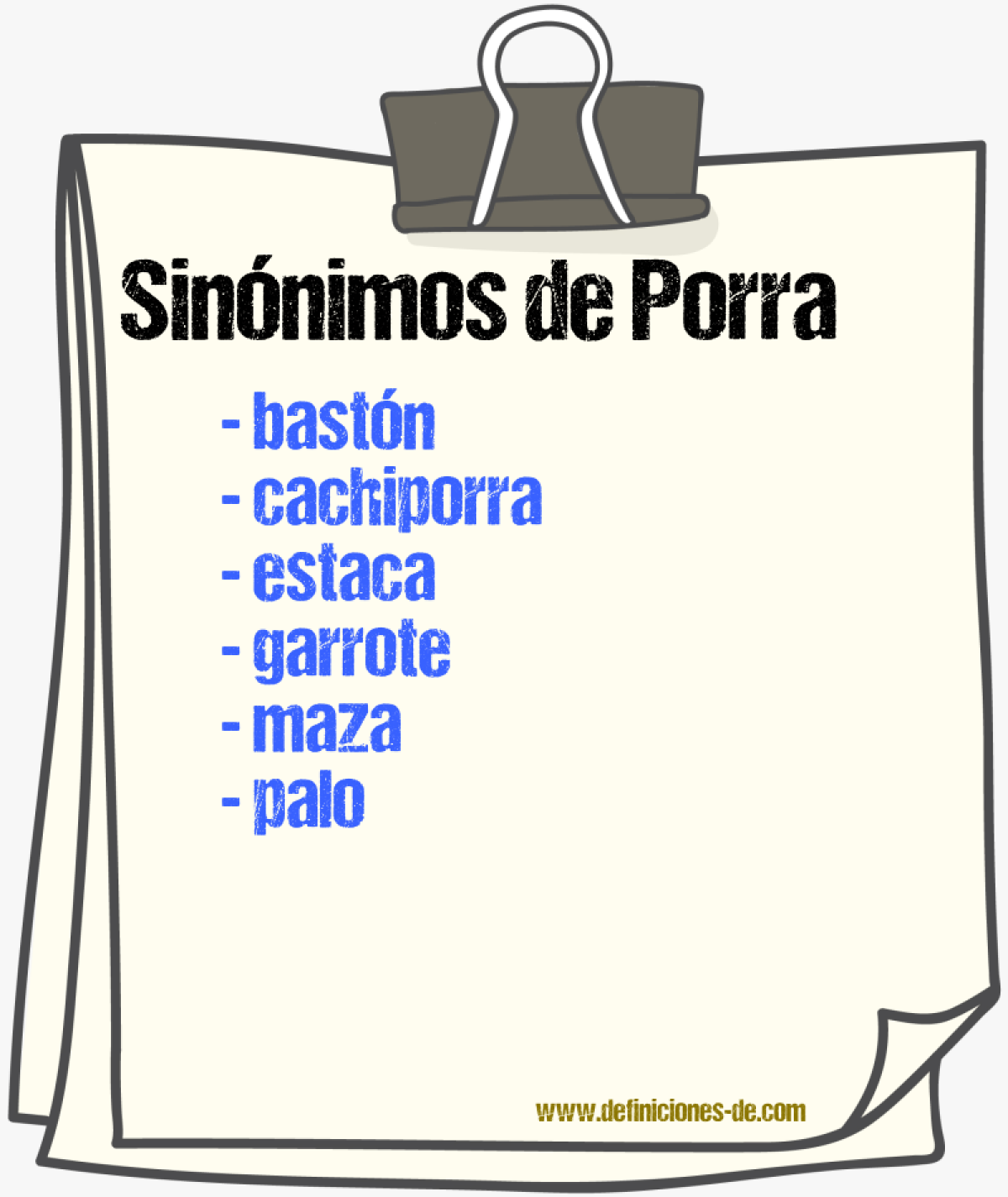 Sinnimos de porra