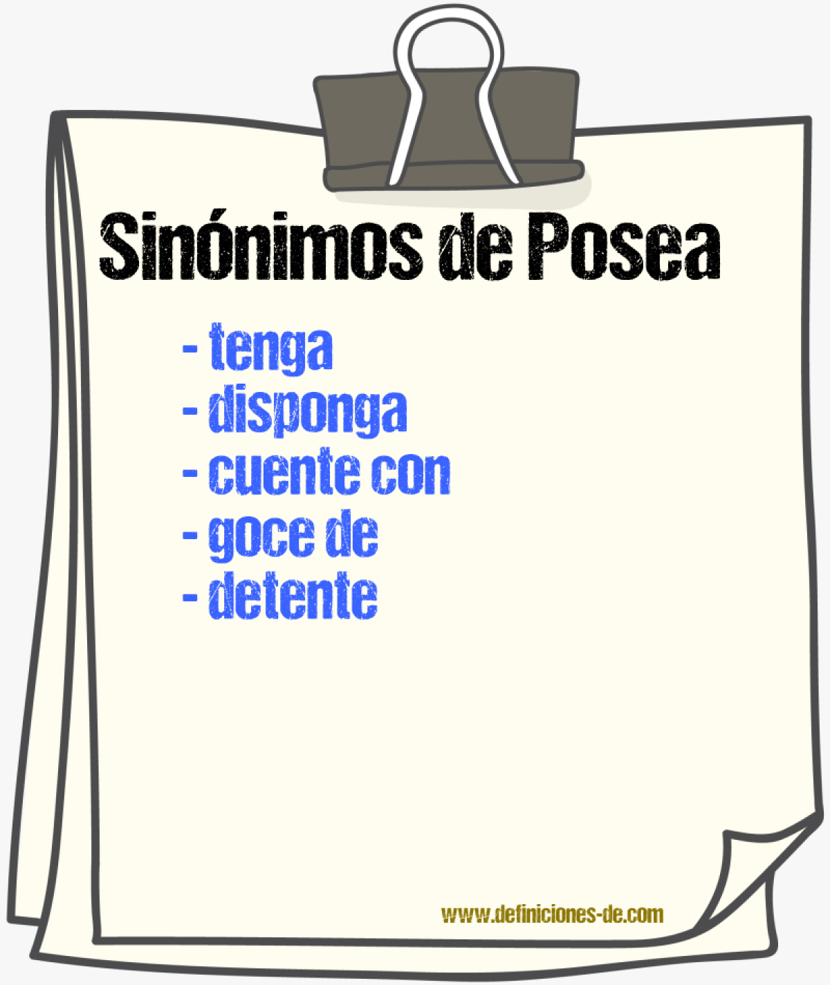 Sinónimos de posea