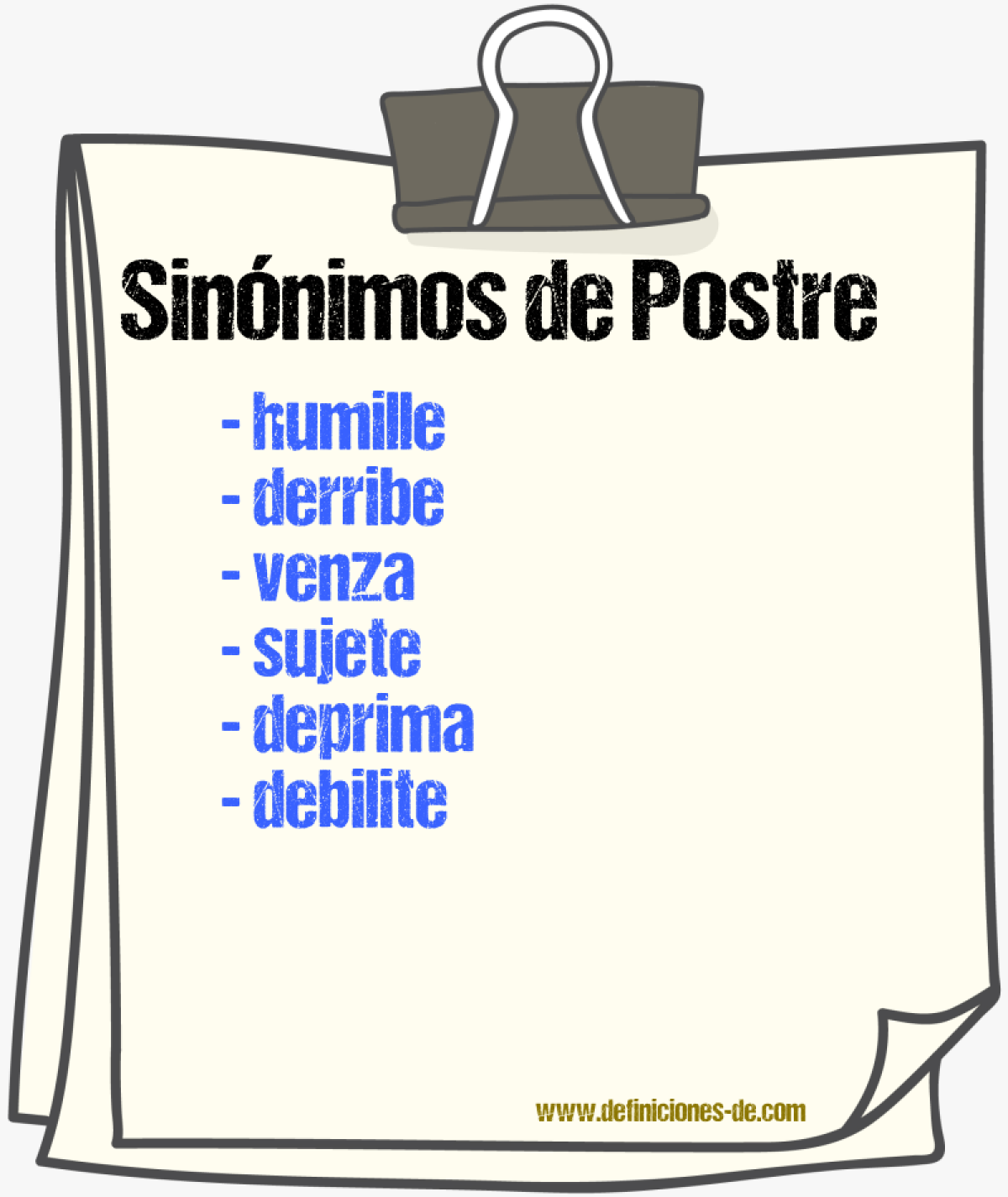 Sinónimos de postre