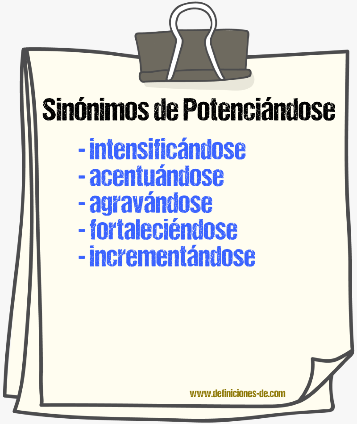 Sinónimos de potenciándose