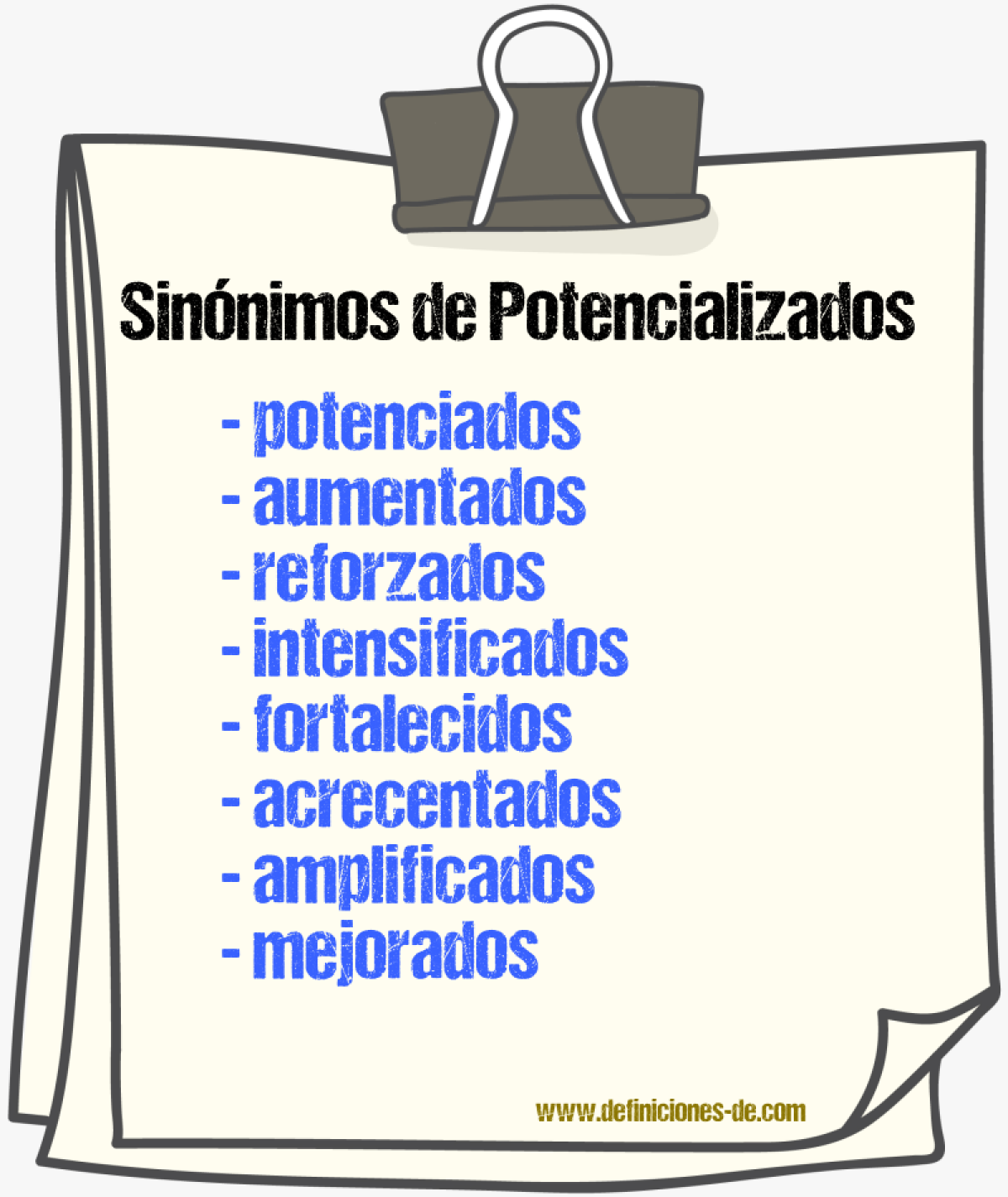 Sinónimos de potencializados