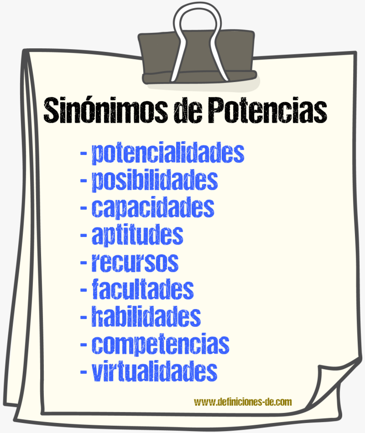 Sinónimos de potencias