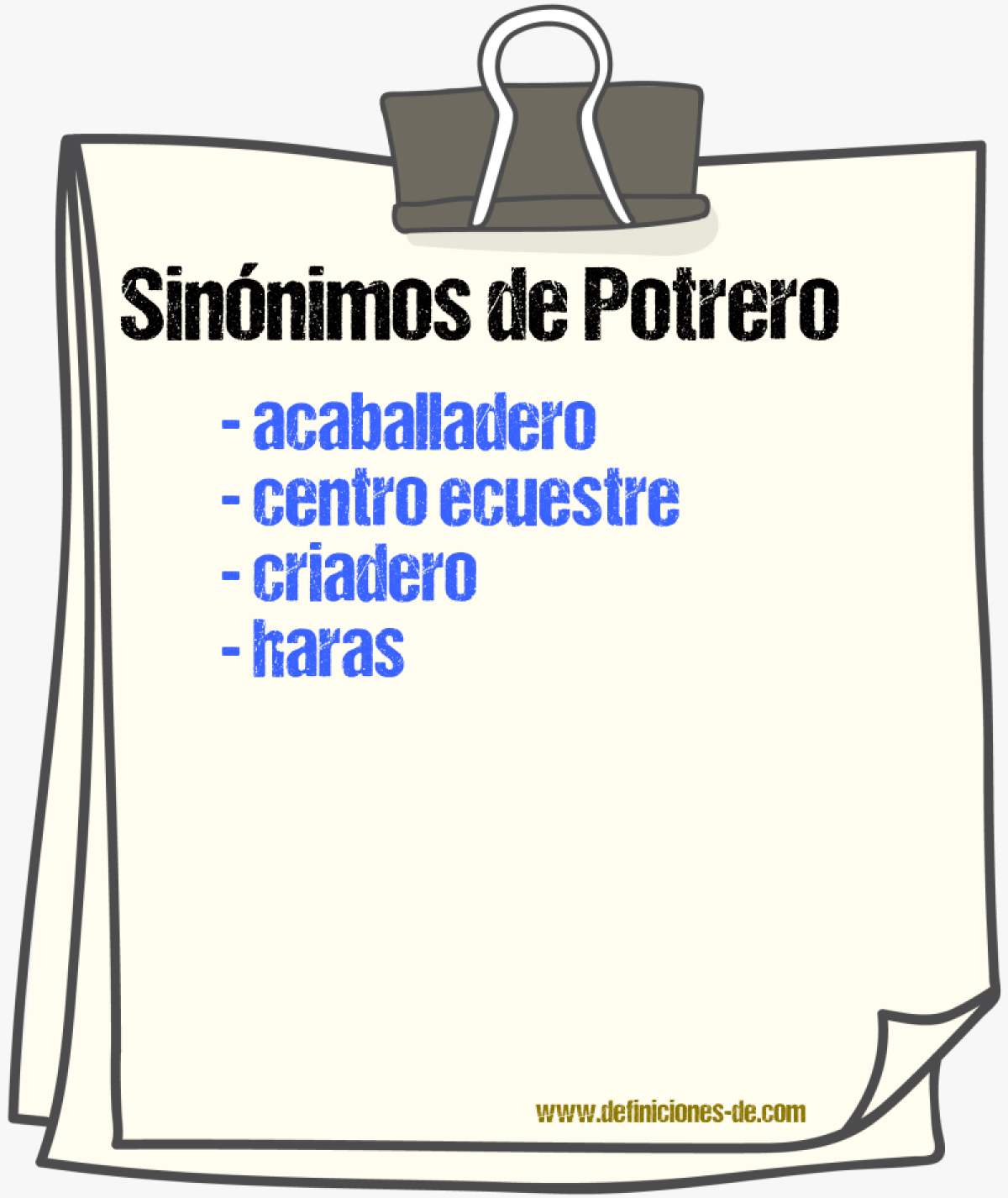 Sinnimos de potrero