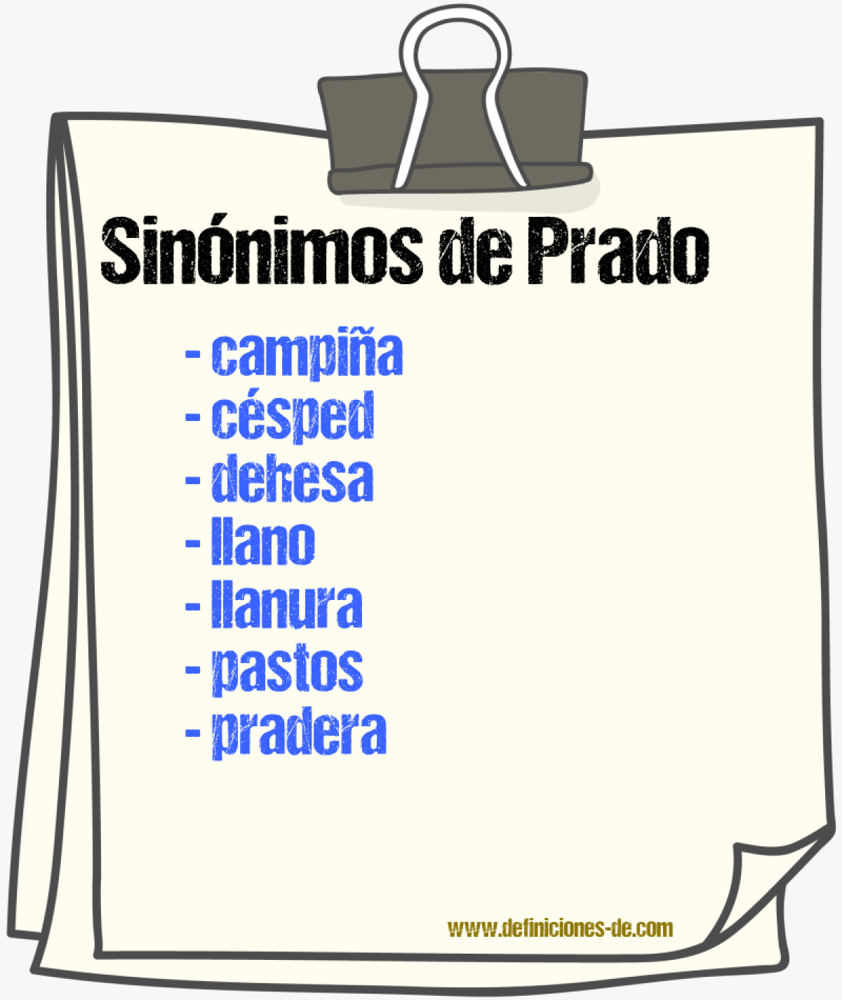 Sinnimos de prado