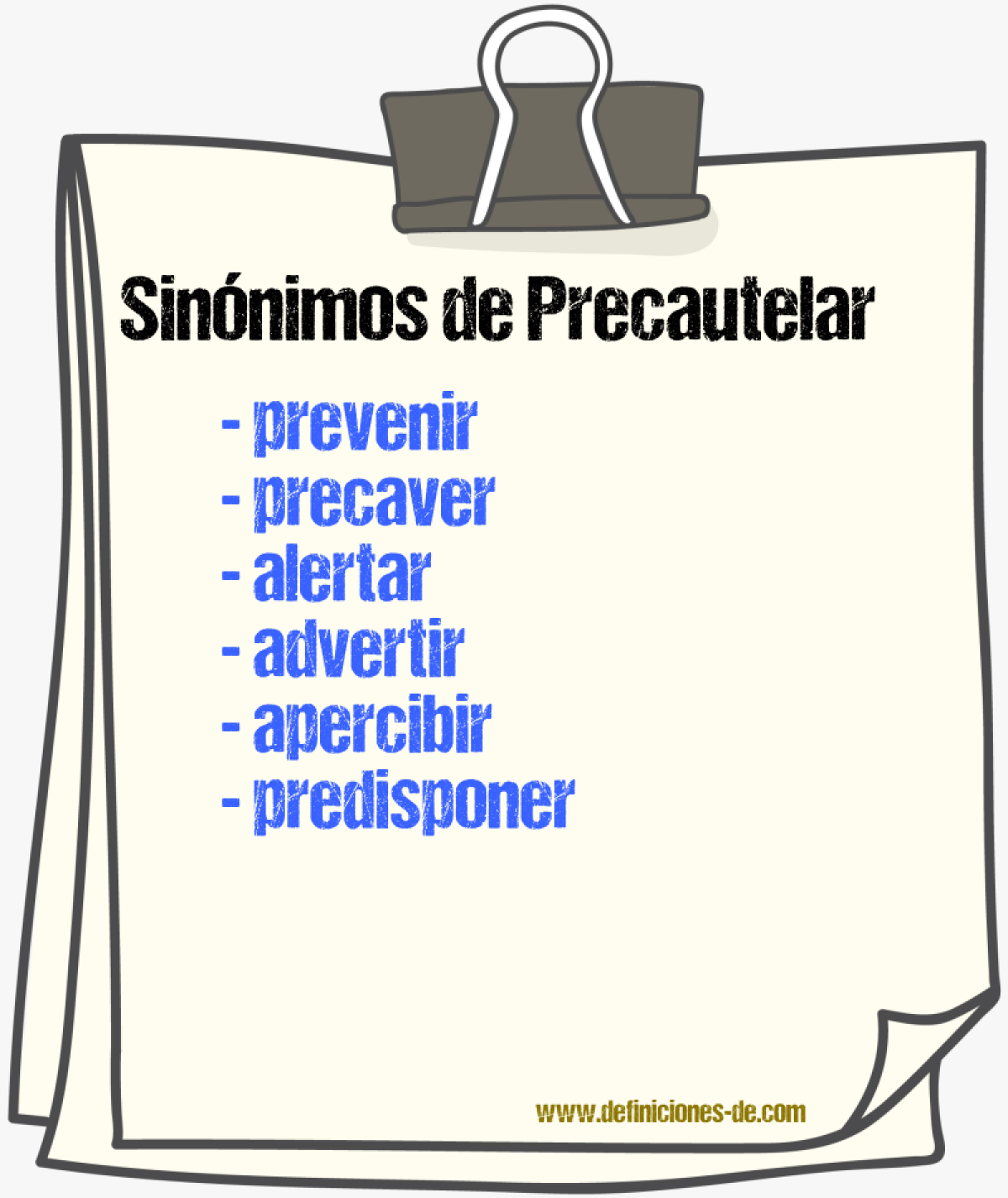 Sinnimos de precautelar