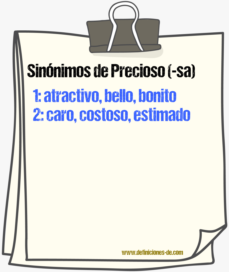 Sinnimos de precioso