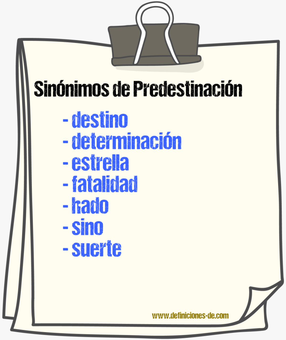 Sinnimos de predestinacin