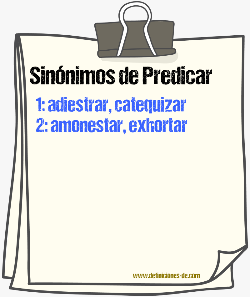 Sinnimos de predicar