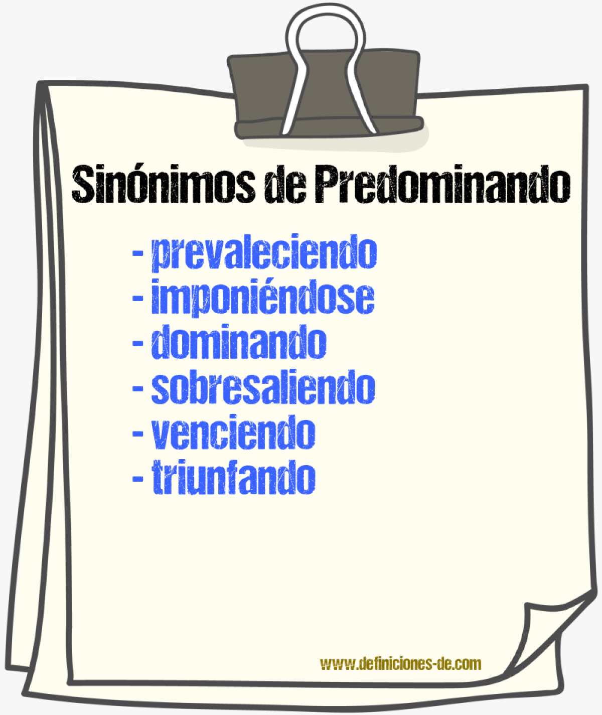 Sinónimos de predominando
