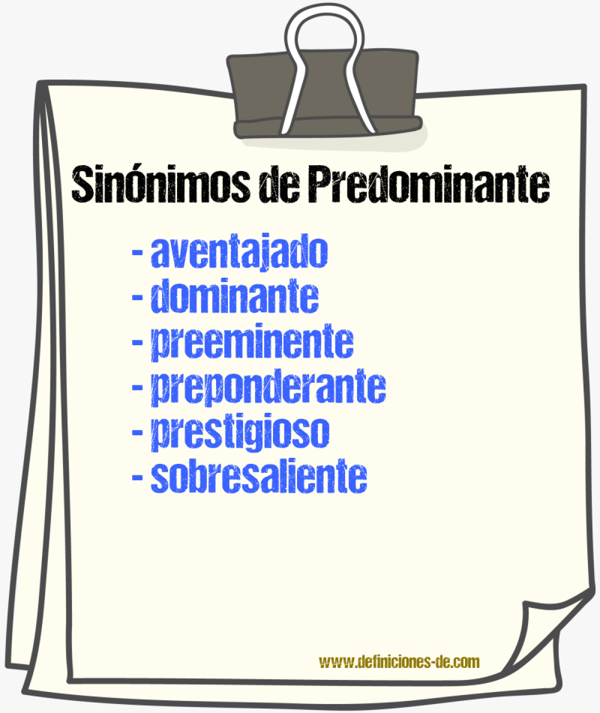 Sinnimos de predominante