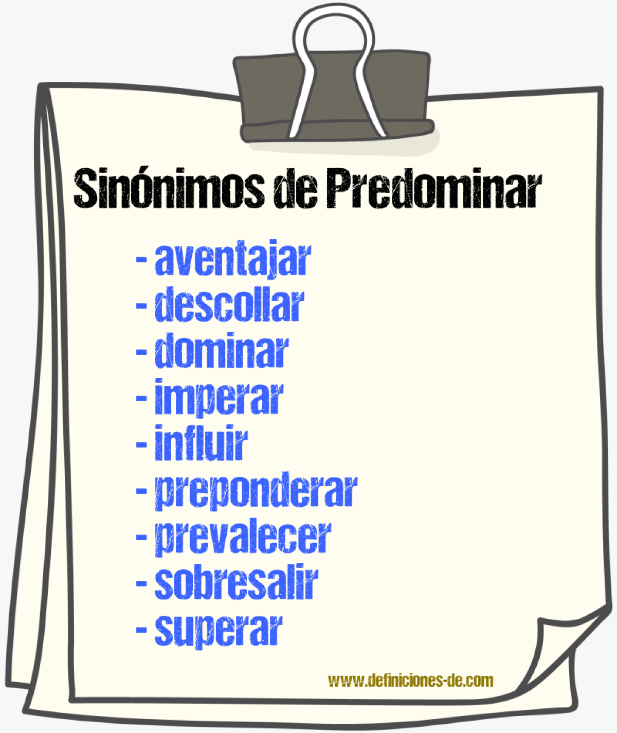 Sinónimos de predominar