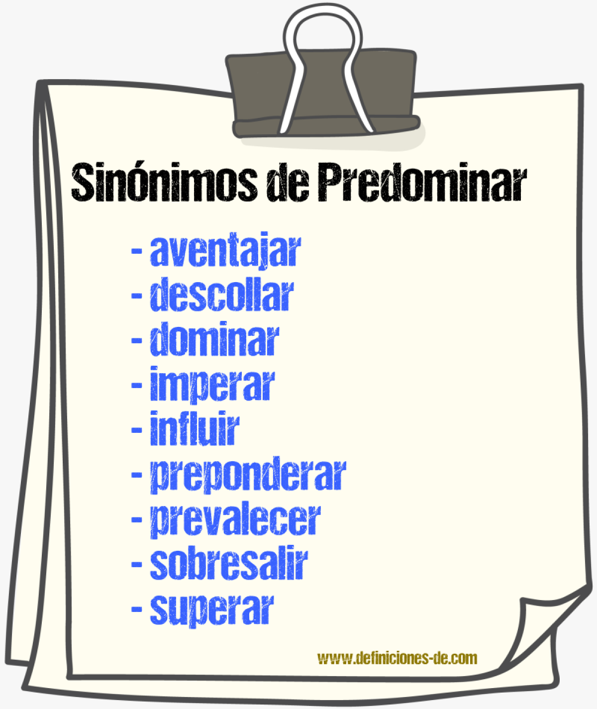 Sinnimos de predominar