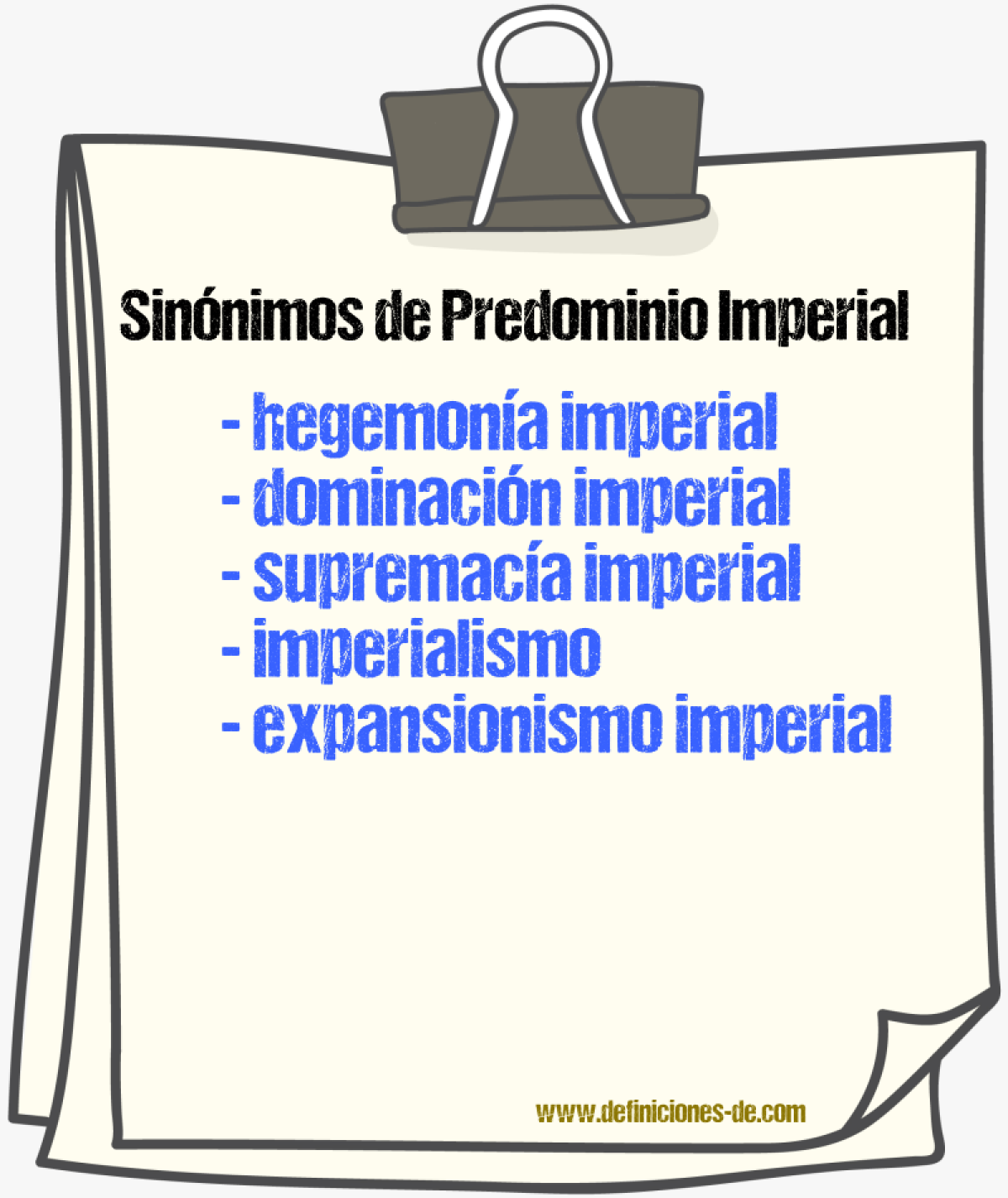 Sinónimos de predominio imperial