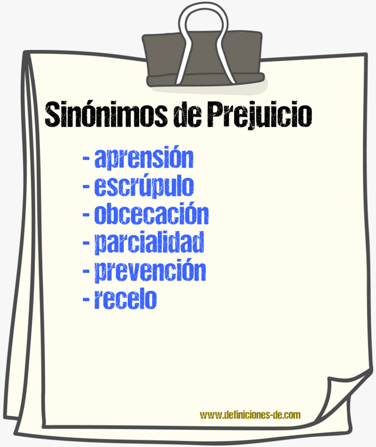 Sinnimos de prejuicio